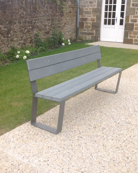 Banc public Synergie plastique recycle - Mobilier urbain Signaux girod