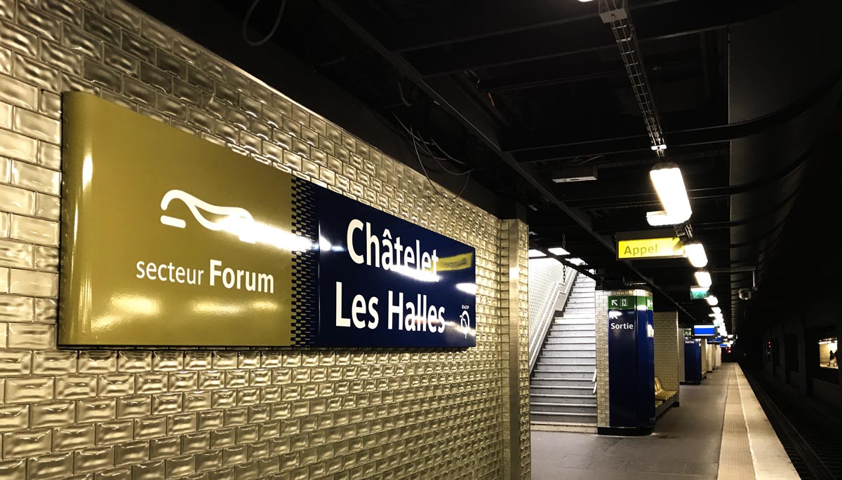 Signalétique émail de châtelet