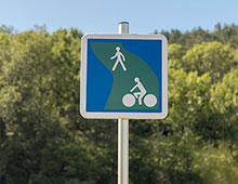 Panneau piste cyclable : signalisation de police pour votre camping