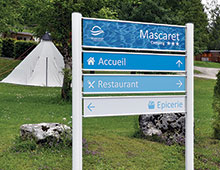 Signalétique Camping : Bi-mat gamme SIMO