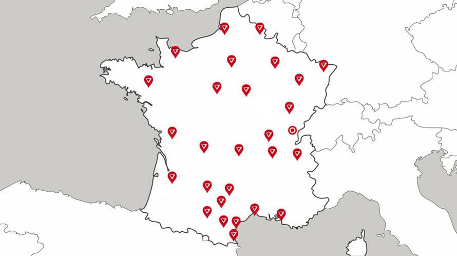 Signaux Girod : Implantion des agences en France
