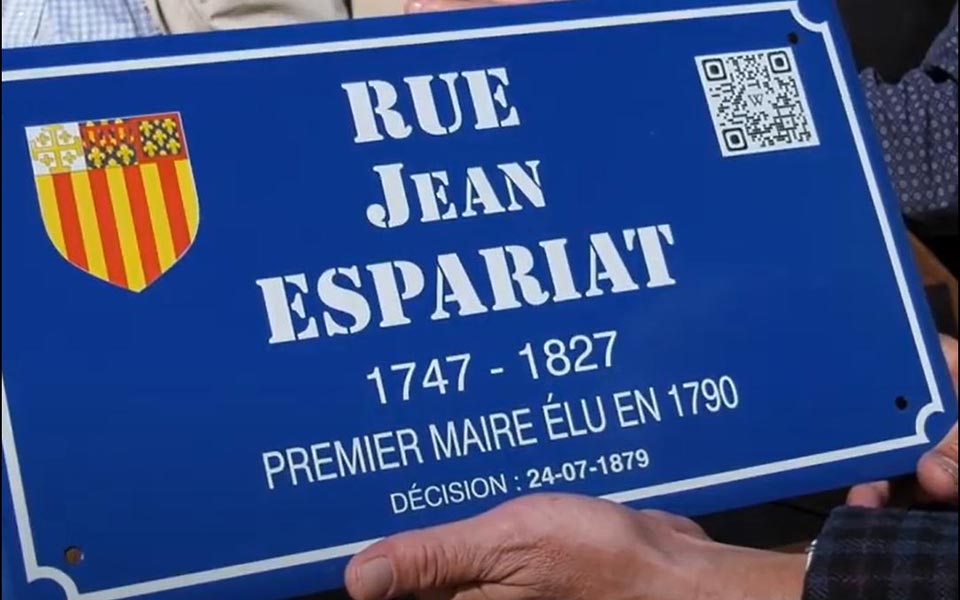 plaque de rue émaillée