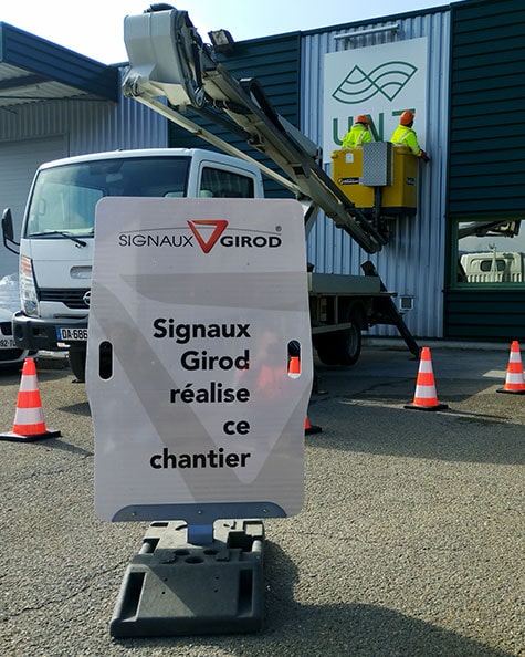 panneau d'information de chantier Signaux Girod